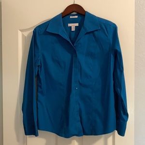 Blue long sleeved Chico’s shirt